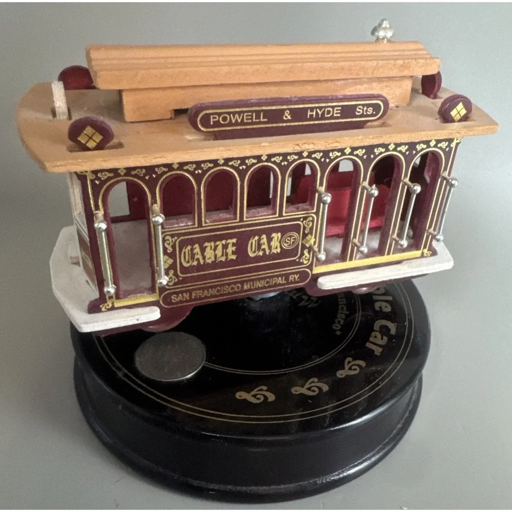Working I Left My Heart In San Francisco Rotating Cable Car Music Turntable